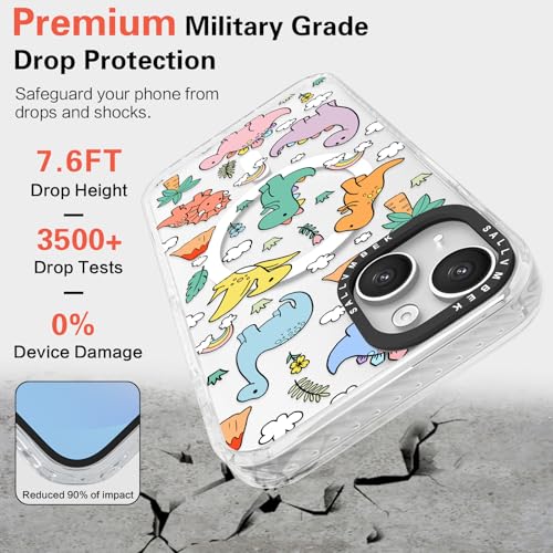 sallvmbek for iPhone 14 Case/iPhone 13 Case 6.1 inch,Compatible with MagSafe,Cute Dinosaur Print Pattern,Magnetic Shockproof Protective TPU Bumper Cases Cover for iPhone 14/13 Women Girls by sallvmbek - Used condition - Image 4