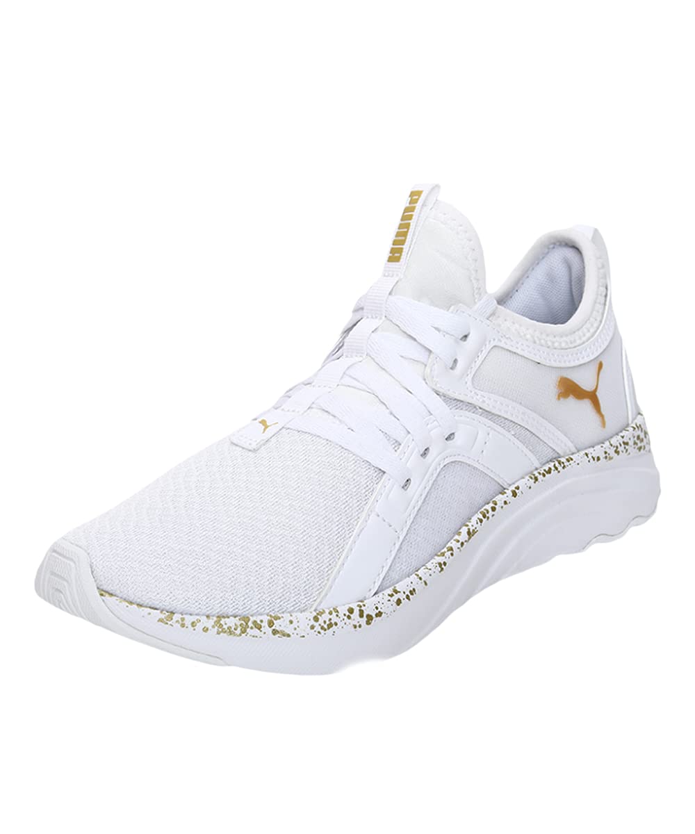 Puma Womens Softride Sophia Shimmer WNs White-Team Gold Running Shoe - 6 UK (19522302) (B09HJY1N59) Amazon Price History, Amazon Price Tracker