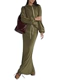 Women 2 Piece Outfits Fall Airport Long Sleeve Hoodies Matching Long Skirt Dress Sweatsuits Lounge Sets Winter 2025