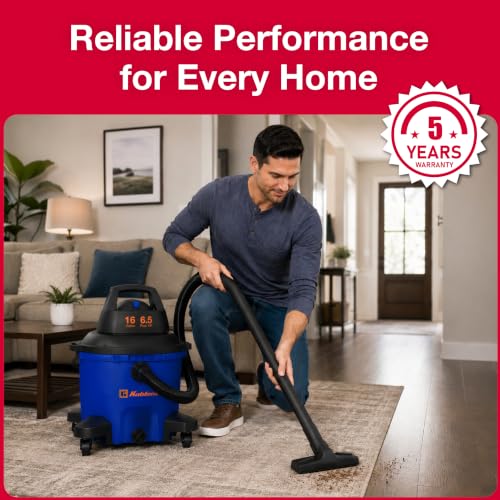 Image of Koblenz WD-16 L4 Wet Dry Vacuum Cleaner, 16 Gallon Wet Dry Vac, 6.5 PHP