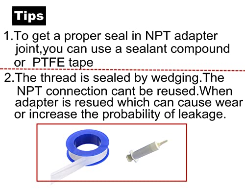 Conector AN6 a 1/2 NPT DEWHEL macho adaptador de aluminio para motor 6