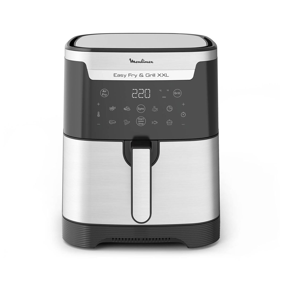 Moulinex EZ801D15 Easy Fry & Grill Friteuse à air et grill 2 en 1, capacité XXL, séparateur pour double cuisson, brunissage impeccable, résultats croustillants, cuisson saine, 8 programmes, 6,5 l