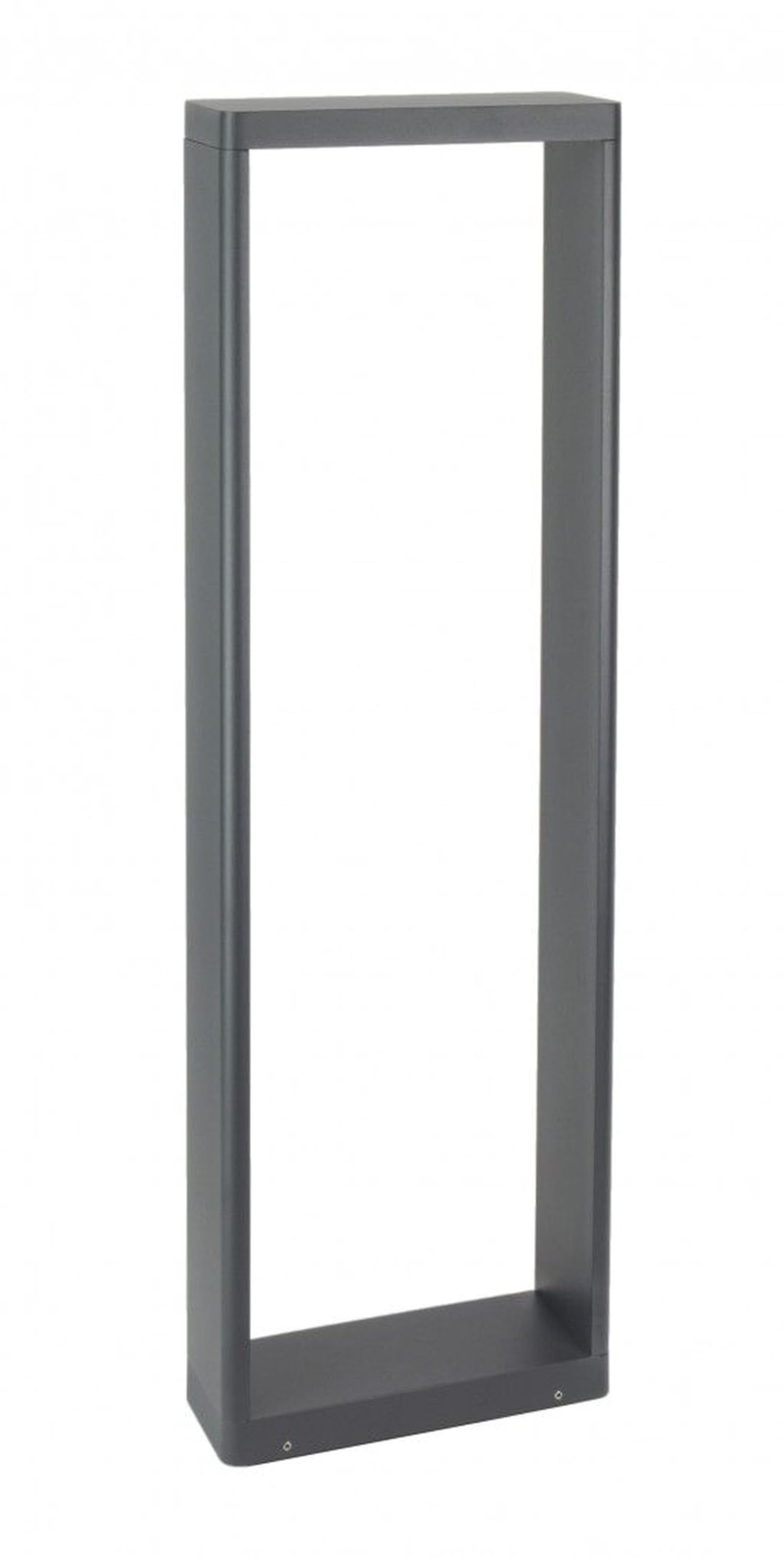 Licht-Erlebnisse LED Außenleuchte stehend Aluminium Glas Dunkelgrau IP65 Einfahrt Wege Garten 75 cm 4000 K 485 lm 9 W dekorative Outdoor Wegeleuchte MENISINO