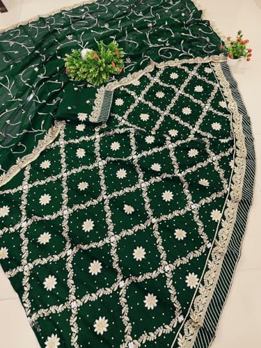 Image of Heavy Embroidery Work Semi Stitched Shimmer Silk Designer Rajputi Poshak For Women Rajasthani Lehenga Choli