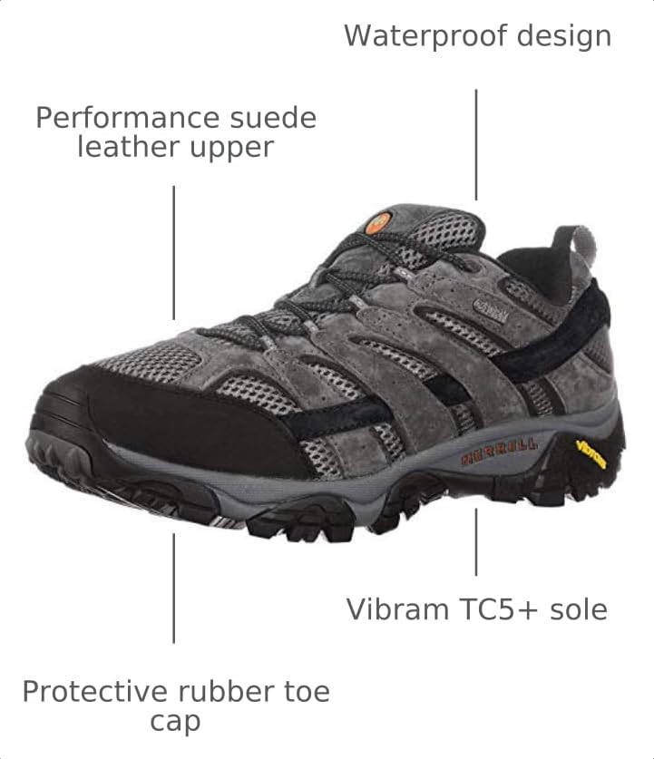 Image of Merrell Men's Moab 2 Waterproof Hiking Boot