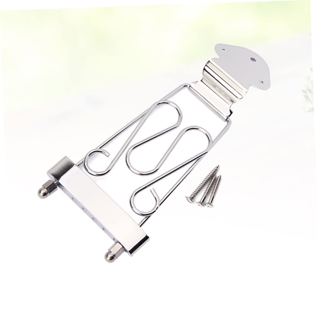 ibasenice Silver Pull-up Board Ga411 Guitar Tailpiece 6 String Archtop Jazz Guitar Bridge Saddle