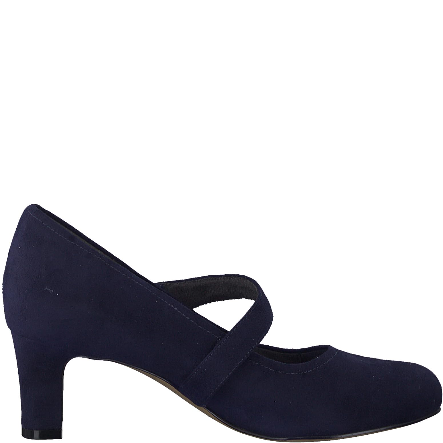 Jana Women’s Pumps with Strap with Velcro Vegan, Navy, 7,5 UK