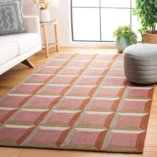 Image of Hand Tufted Wool Carpets Anti Shedding Rug Modern Carpets for Living Room Size 8x10 Feet