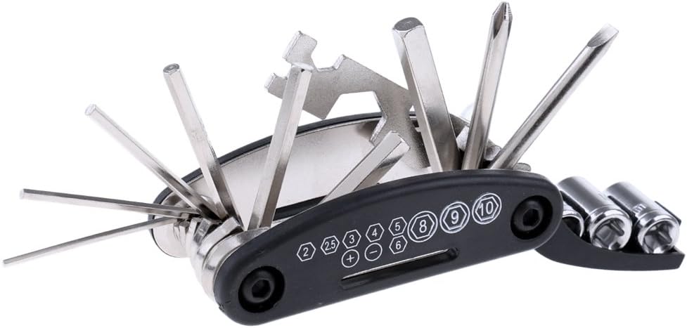 Stainless Steel Screwdriver, Magnetic Screwdriver,Versatile 15-in-1 Bike Multi Repair Tool Kit - Weight DIY Outdoor Cycling Equipment with Hex Keys and Screwdriver - Compact Bike Repair Tool Set for E