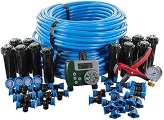 Orbit 50021 In-Ground Blu-Lock Tubing System and Digital Hose Faucet Timer, 2-Zone Sprinkler Kit