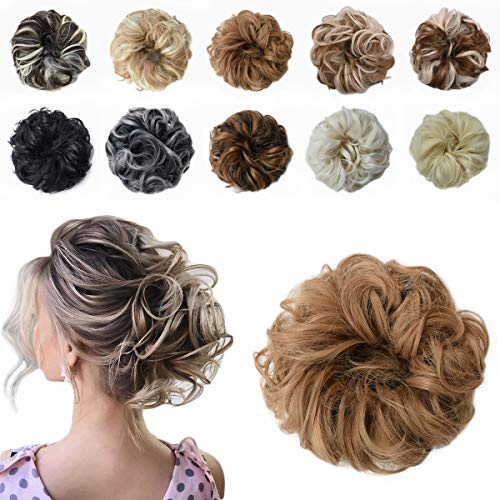 Scrunchies Hairpieces Curly Hair Extensions Donut Chignon Updo Messy Hair Bun (22)