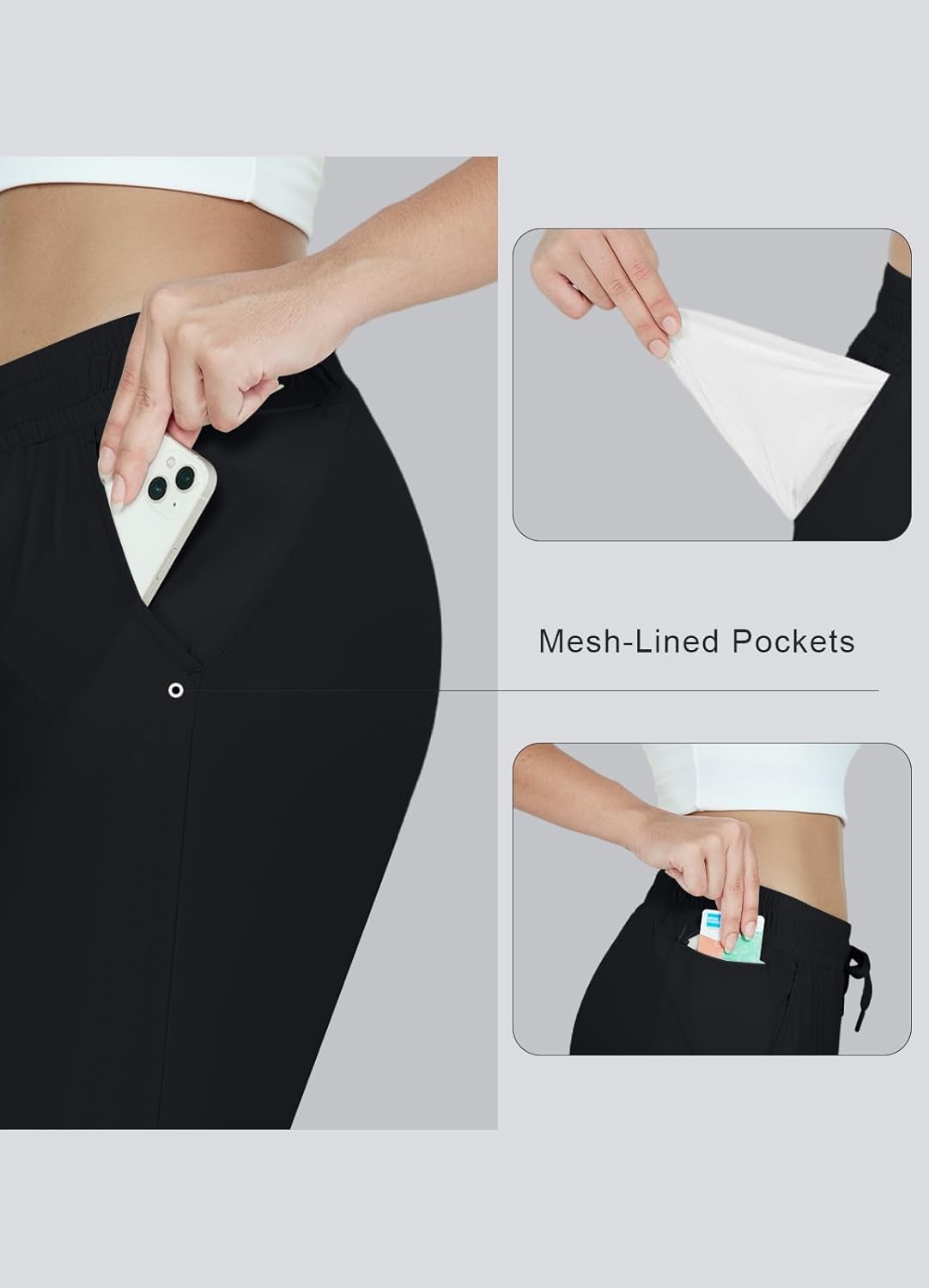 Women's Swim Capri Pants Board Shorts for Swimming Modest Swimsuits Beach Pants with Pockets Quick Dry UPF50+ - Image 4