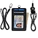 Slim Credit Card Holder Wallet Mens Women Leather Id Card Case Neck Wallet Pouch (Black)