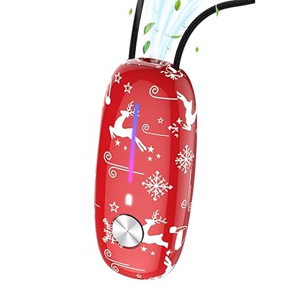 Personal Air Purifier,Timeage A10 S Portable Air Purifier Necklace,Negative Ions Generator, Good Gift for Kids and Olds(Red Pattern)