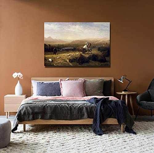 Affiche sur toile Albert Bierstadt Le Dernier des Buffles - Peinture murale décorative - 4