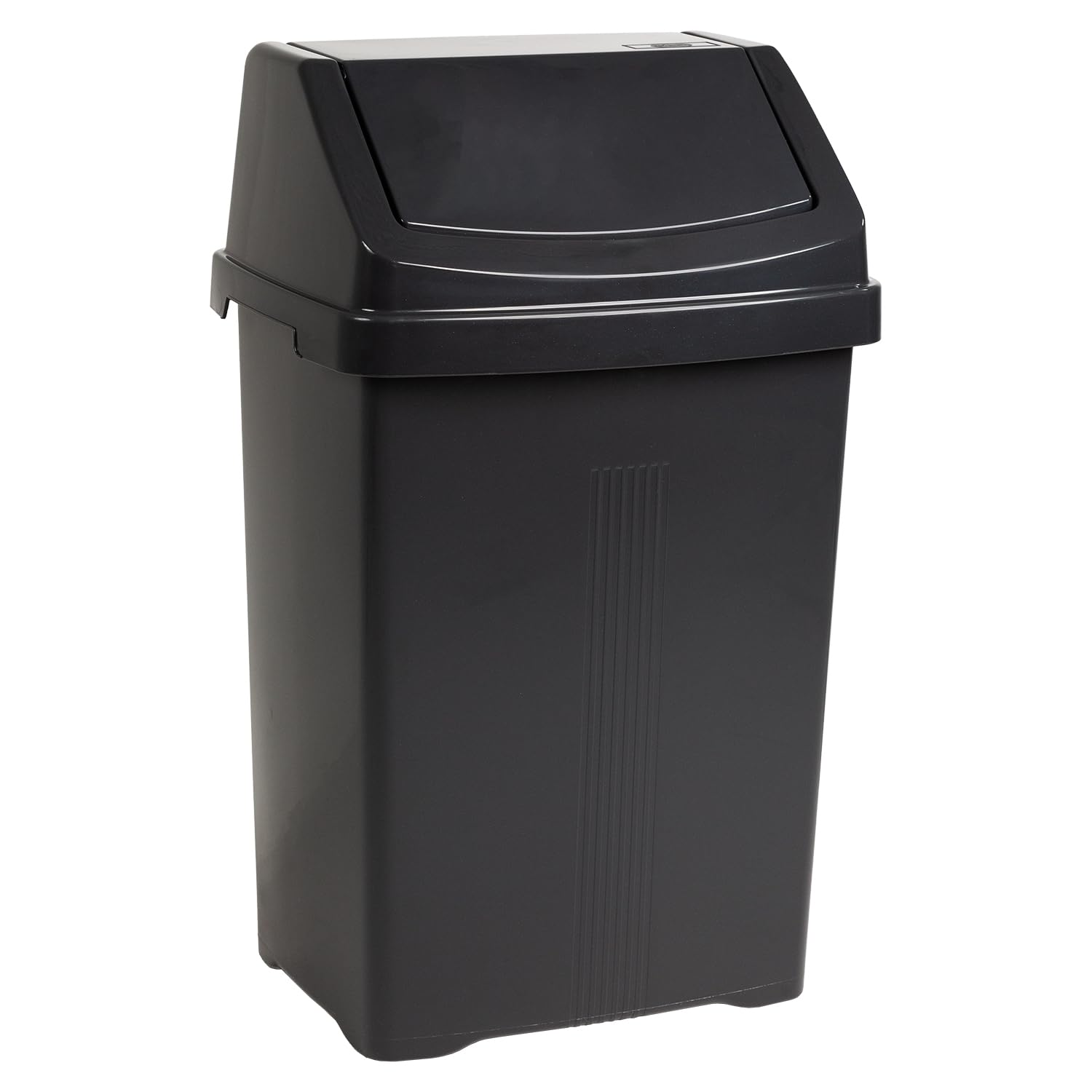 Eason Bros - 8L/25L/50L Litre Plastic Swing Bin Waste Recycle Bin Dustbins Kitchen, Bathroom Rubbish Trash Refused Bins Garbage Bin (50L, Midnight Greyish)