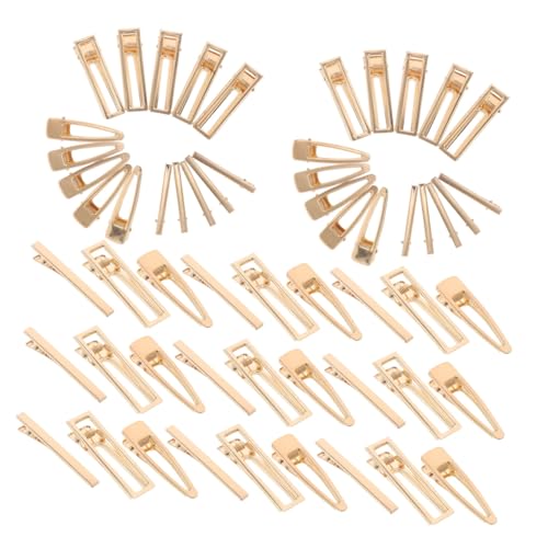 Pinces à cheveux crocodile en métal Zerodeko lot de 60 barrettes creuses pour coiffure DIY