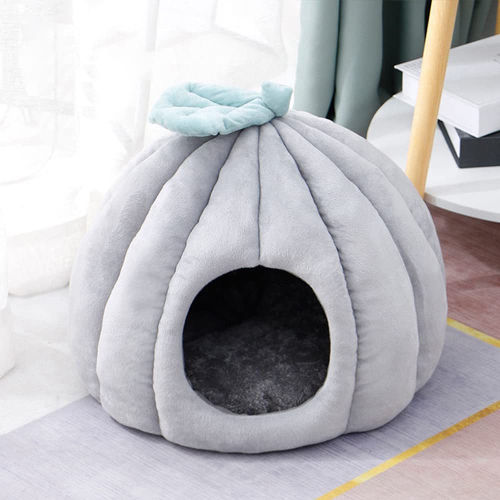 Amazon.co.jp: 猫 ハウス ドーム型 もこもこ カボチャ ペットハウス
