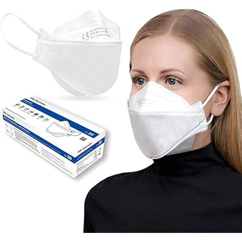 PPE Germany Premium FFP2 Masken Dodo Air 20 Stück - FFP2 Masken Made in Germany - DIN EN 149:2001+A1:2009 - Hautverträgliche Atemschutzmaske mit hoher Filterleistung - FFP2 Maske weiß Cover
