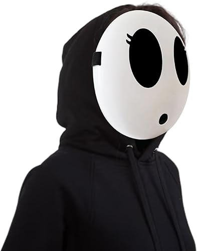 Miniatura 4 de Máscara de chico tímido, máscara de anime blanca, máscara de Halloween, máscara divertida para disfraz de Halloween, accesorios de cosplay