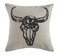 Algopix Similar Product 3 - Saverio Inc Rustic Cow Skull Sequin