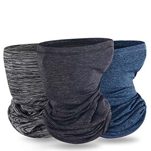 【3枚】防寒 ネックウォーマー 男女兼用 ネックゲイター ネックガード ランニング フェイスカバー ネックカバー 伸縮・通気性 呼吸しやすい 防風 防寒対策スキー