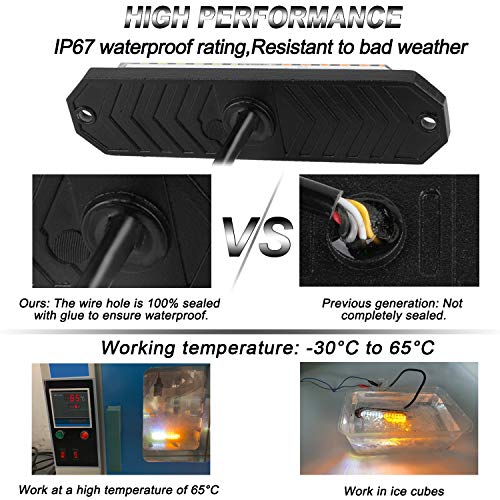 ASPL 8pcs 12-LED Slim Strobe Lights