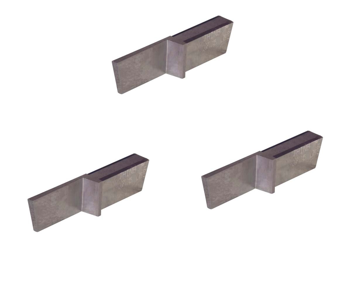 THINBIT 3 Pack LGPT045D2L7R 'L' Series, Uncoated Carbide, Parting Insert for Steel, Cast Iron and Stainless Steel with Interrupted Cuts
