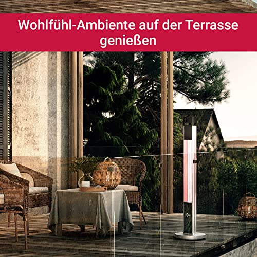 SUNTEC Terrassenheizstrahler Heat Patio 2000 Carbon [Für Räume bis 48 m³ (~20 m²), Indoor & Outdoor Nutzung, 3 Heizstufen, Fernbedienung, max. 2000 Watt] - 6
