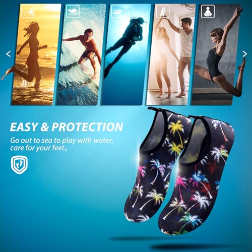 Image of SIMARI Water Shoes for Women Men Swim Aqua Socks Beach Pool Essentials Barefoot Surf River Boat Kayak Sea Yoga Sand Exercise Sport Accessories Breathable Quick-Dry Adult Youth Kid Size SWS001