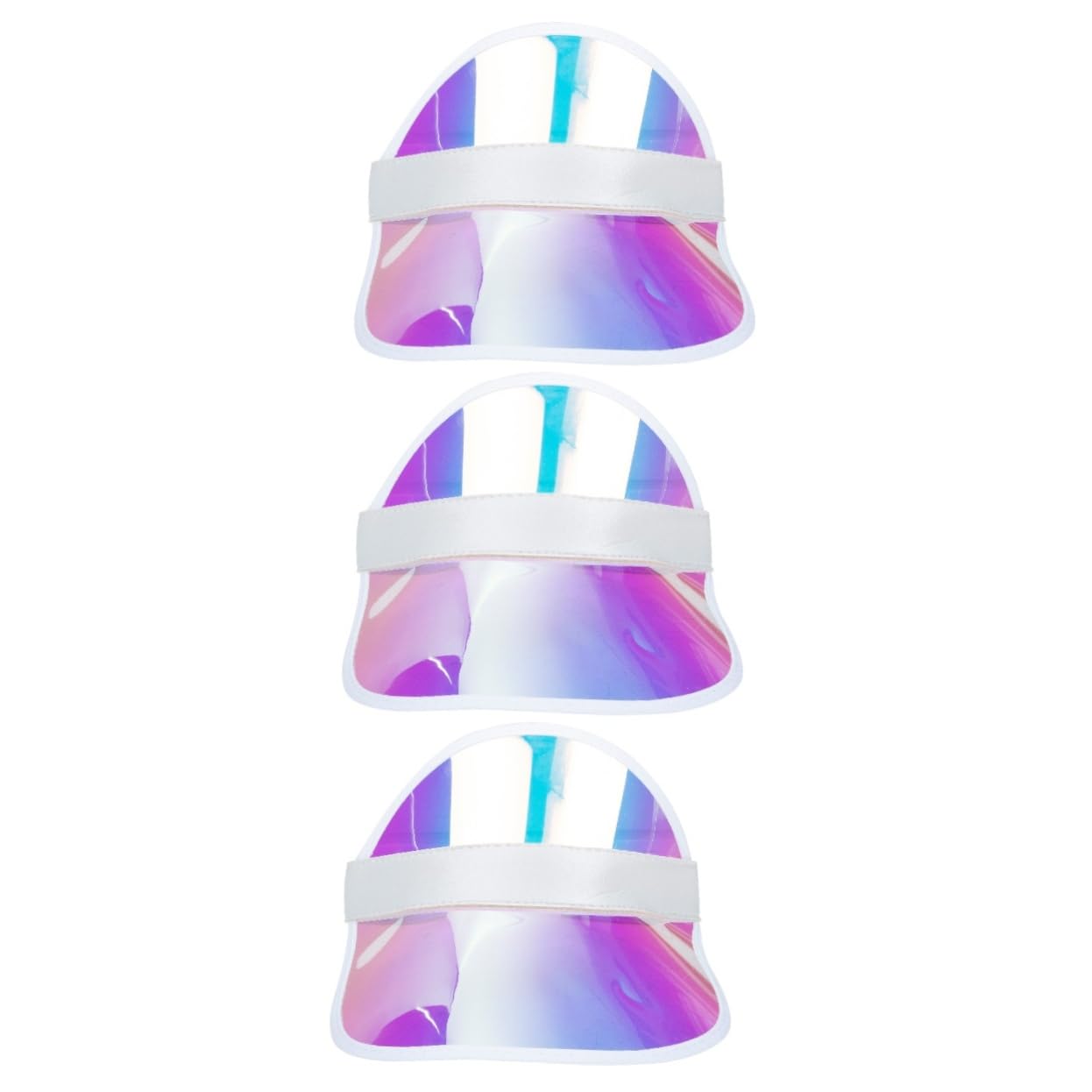 Healeved 3 Piezas Parasol Rebosante Visera Mami Gorros para El Sol Sombrero De Niña Sombrero para El Sol De ala Ancha Sombreros para Neón Borde De Polivinilo