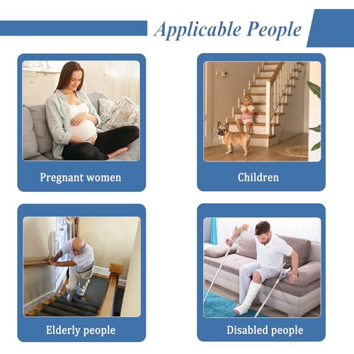 U-förmiger Handlauf Edelstahl,Rutschfester Badezimmer 1-3 Stufen Treppengeländer Handlauf, Handläufe für Außentreppen,für Garten,Innen und Außen für Ältere Kinder Behinderte