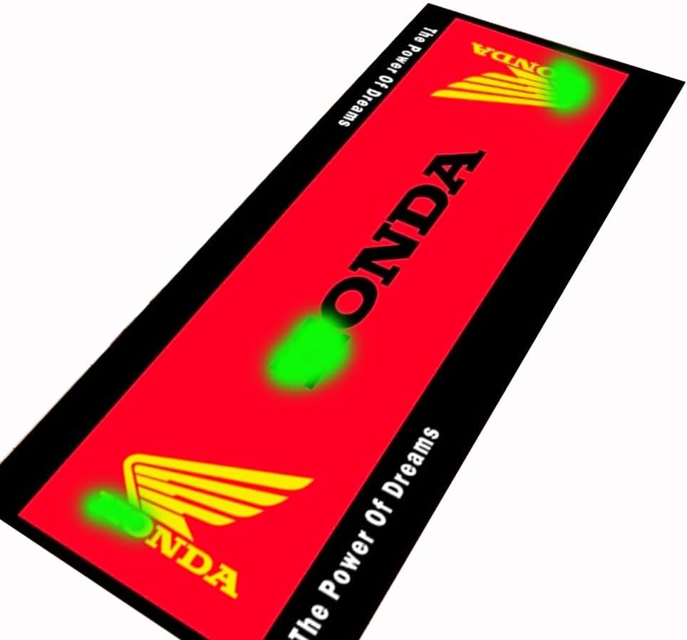 Motorcycle Garage Mat for Honda Motorcycles – CBR1000RR, CBR600RR, Grom, Rebel 500, Shadow Phantom, Gold Wing, Africa Twin – Heavy-Duty Oil-Resistant Non-Slip Floor Protector for USA Garage Decor