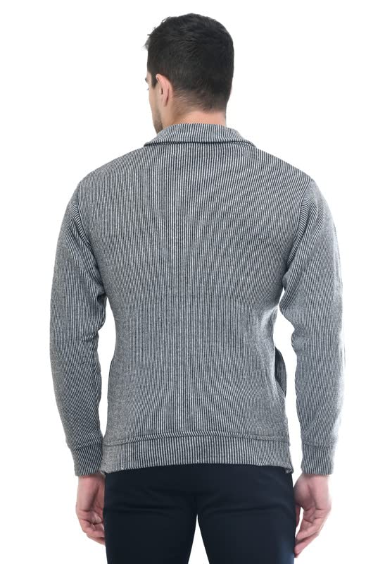 Image of MANRA MANRA Men Zipper Thick Fabric Woolen Winterwear Full Sleeve Collar with Side Pockets Jacket /Sweater