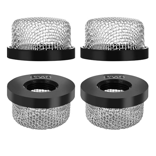 Image of 4 Pack Stainless Steel Mesh Strainer, 3 /4 inch-14 Aerator Screen, Compatible with Livewell Pump, Industrial Plumbing Inline, Garden Washers, and Baitwell, Enhancing Filtering and Aeration