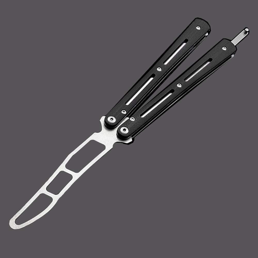 Uxcellmo Folding Practice training stick Metal Steel G10 Material Handle Bearings Blunt Dull Tool for Safety Improving Skills
