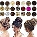 Messy Bun Hair Piece Thick Updo Scrunchies Hair Extensions Ponytail Hair Accessories Dark Brown Mix Light Auburn