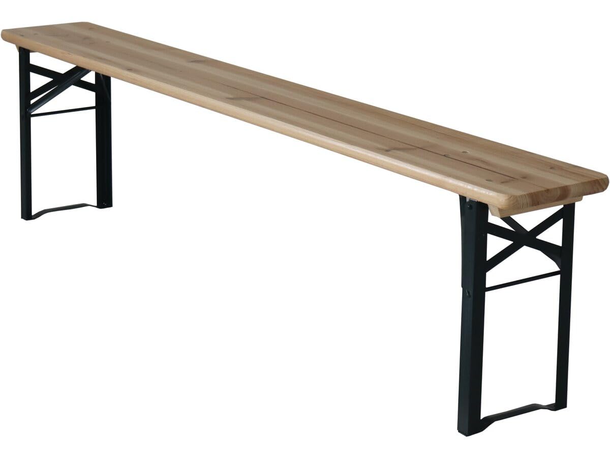 Habitat et Jardin Mesa de jardín Plegable Tipo Brasserie con 2 Bancos Lisboa - 176 x 46 x 75 cm - Marrón