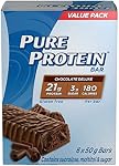 Pure Protein Bars - Nutritious, Gluten Free Whey Protein Bars (Chocolate Deluxe + Lemon Cake)