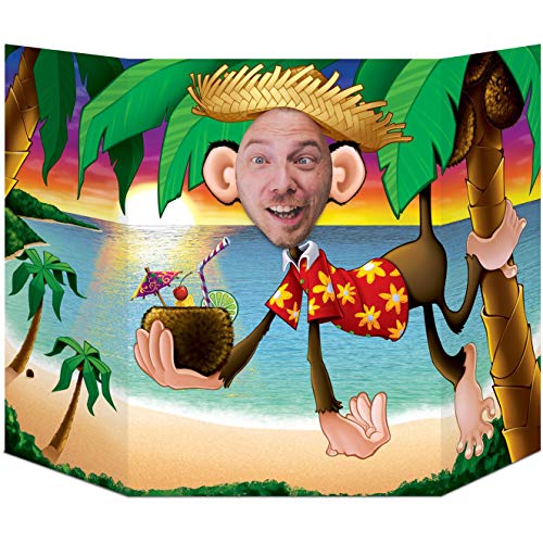 Luau Monkey Photo Prop Party Accessory (1 count) (1/Pkg)