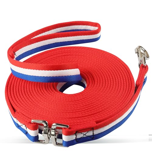 Laisse pour cheval et chien de 8,9 m sangle de dressage et rappel sans enchevêtrement
