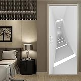 3D Türaufkleber Abstraktes Raumdesign Tür bekleben mit Türtapete Türposter Türfolie Selbstklebend 85x205 cm Tür verschönern PVC Wasserdicht Abnehmbar Visuelle EffekteTürfolie TürPoster