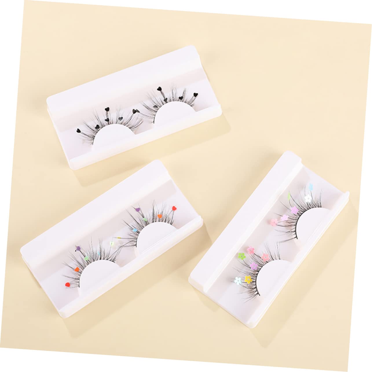 minkissy 16 Paar Pailletten Falsche Wimpern Natürliche Fake Wimpern Performance Wimpern Klebewimpern Künstliche Wimpern Fake Pailletten Wimpern Schmetterlinge Wimpern Glitzer Pailletten