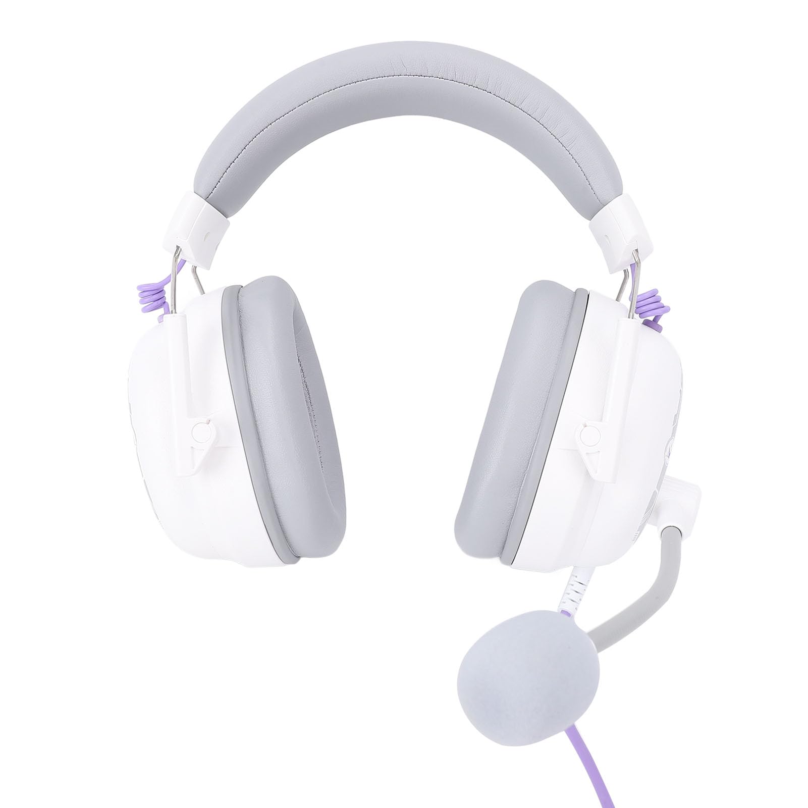 Jectse Gamingowy Zestaw Słuchawkowy HiFi 7.1 z Dźwiękiem Przestrzennym i redukcją Szumów Lekkie Słuchawki Nauszne dla Graczy ABS, PC (WHITE)