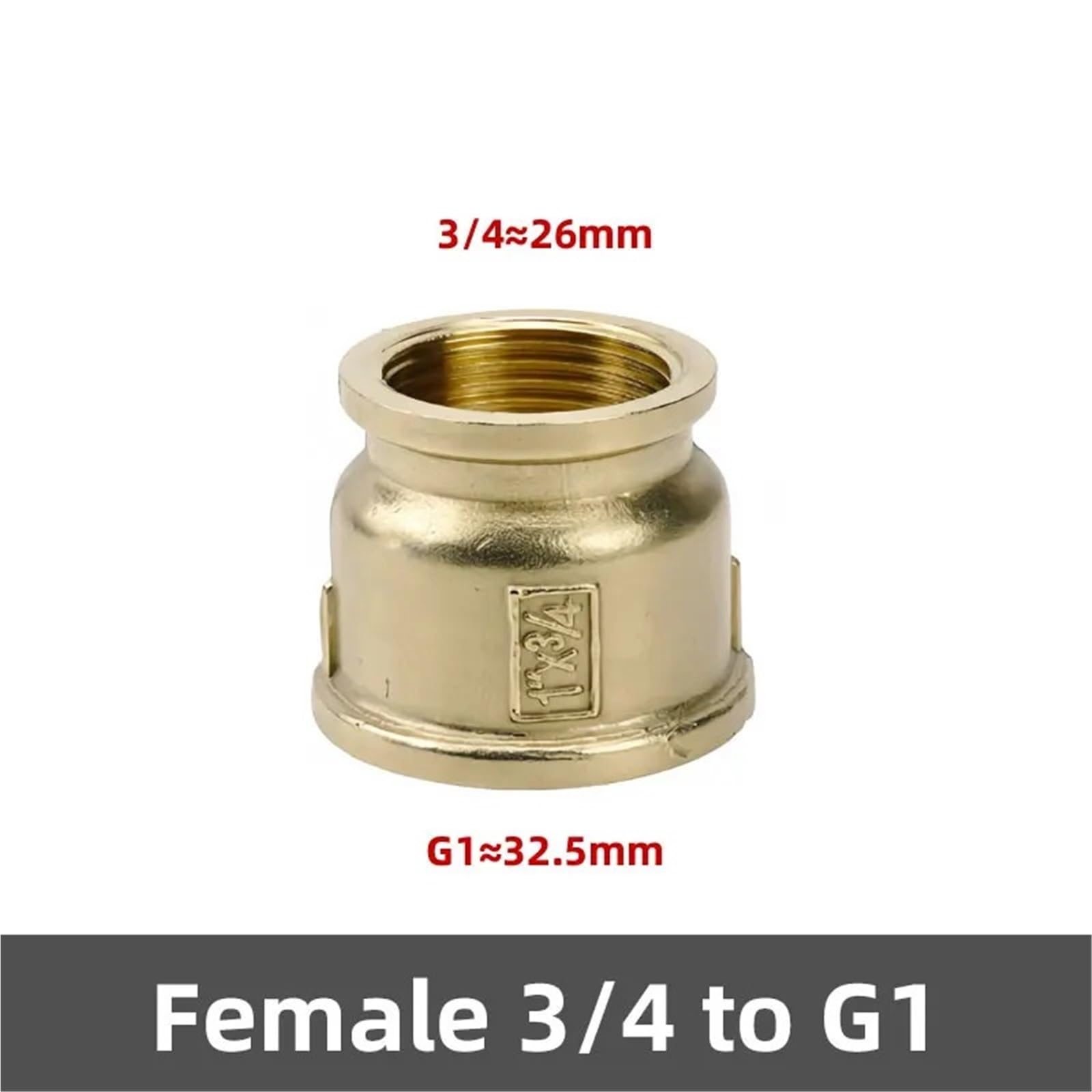 10 Stück Messing-Rohrverschraubung, Sechskant-Kupplung, Innengewinde BSP 1/8 Zoll, 1/4, 3/8, 1/2, 3/4, Schnellanschluss for Wasser, Kraftstoff, Gas Für Sanitärinstallationen