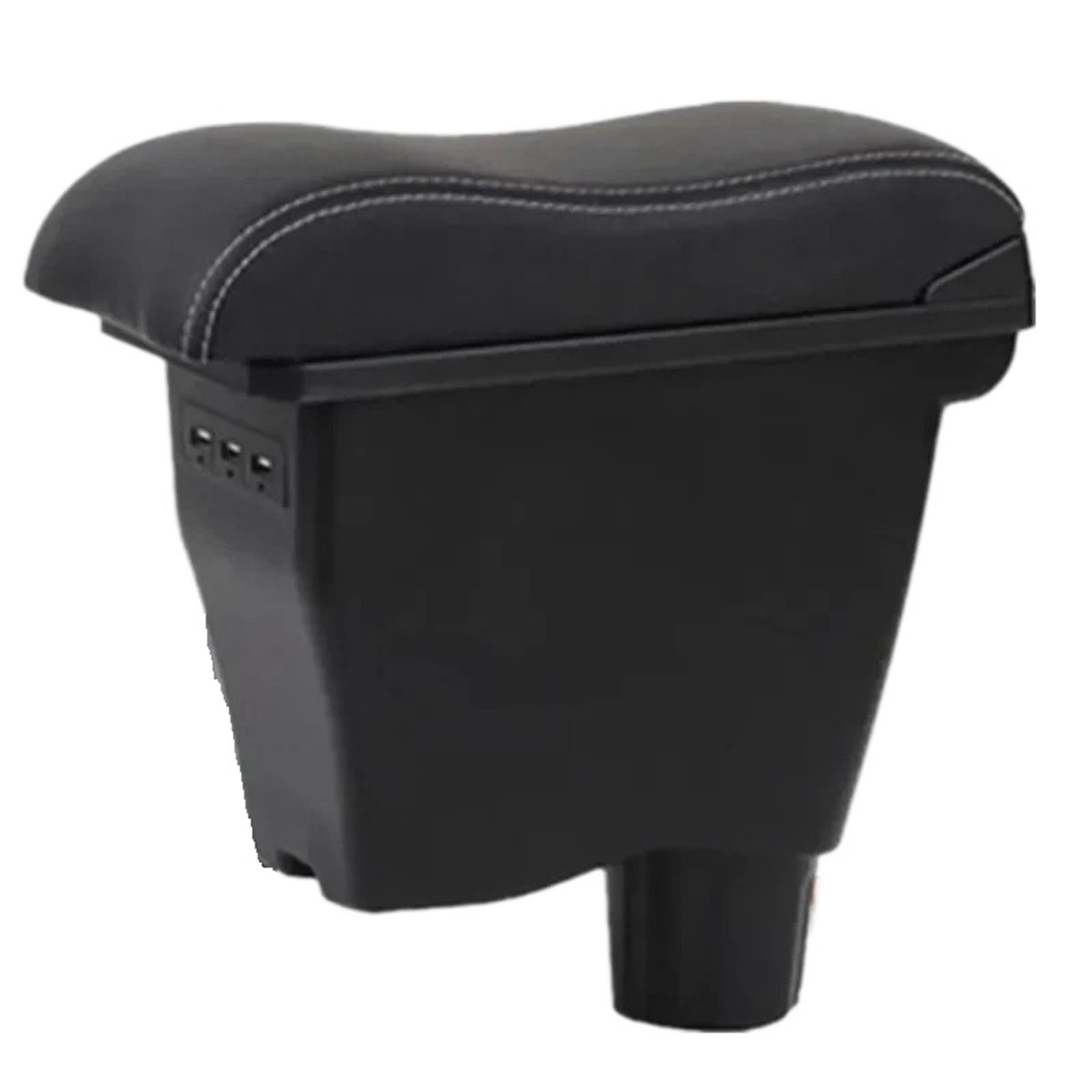 UMDJJU For Benz For Smart 453 For Fortwo For Forfour 2015-2019 Armrest Car Box Retrofit Parts Interior Storage Car Centre Console Armrest Box(1A style leather 3USB)