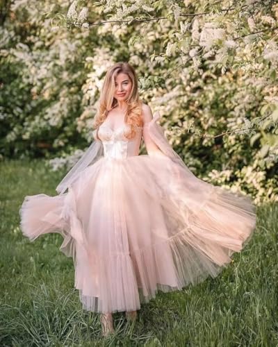 A Line Tea Length Party Dress Tulle Prom Dress for Women Sweetheart Elegant Formal Evening Gown with Bow Shoulder4