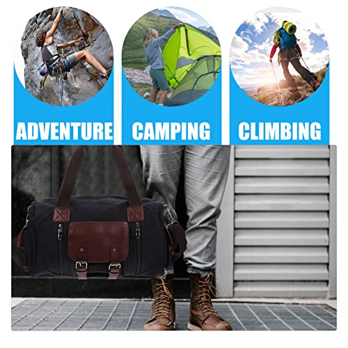 LIFKOME Large Capacity Canvas Travel Handbag Durable Luggage Storage Tote for Clothes and Essentials for Long Trips and Weekend Getaways2