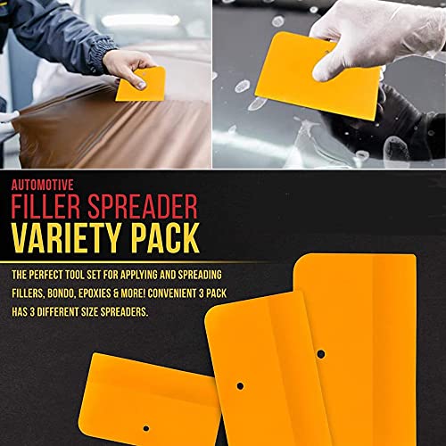 Tinsky Body Filler Spreaders, 15Pcs 4, 5, & 6 Inch Automotive Body Fillers Hard Plastic Spreaders Auto Body Spreader For Applying Fillers, Putties, Glazes Or Caulking Agents Car Body Maintenance #TOP1