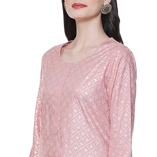 Image of Rangriti Sage Green Liva Straight Printed Kurta for Women